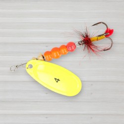 Блешня обертова ZEOX Dominator № 4, 9г, колір 013 Fluo